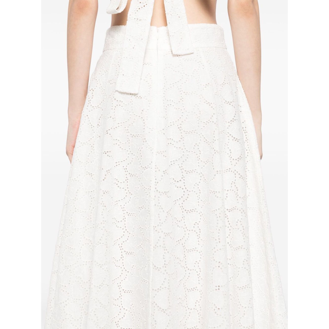 Zimmermann Crush embroidered midi skirt