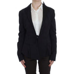Exte Elegant Black Stretch Blazer Jacket Blazer Jacket Exte Black