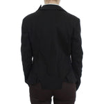 Exte Elegant Black Stretch Blazer Jacket Blazer Jacket Exte Black