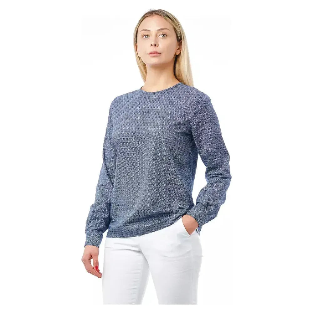 Bagutta Blue Cotton Women Blouse BA-21028-L