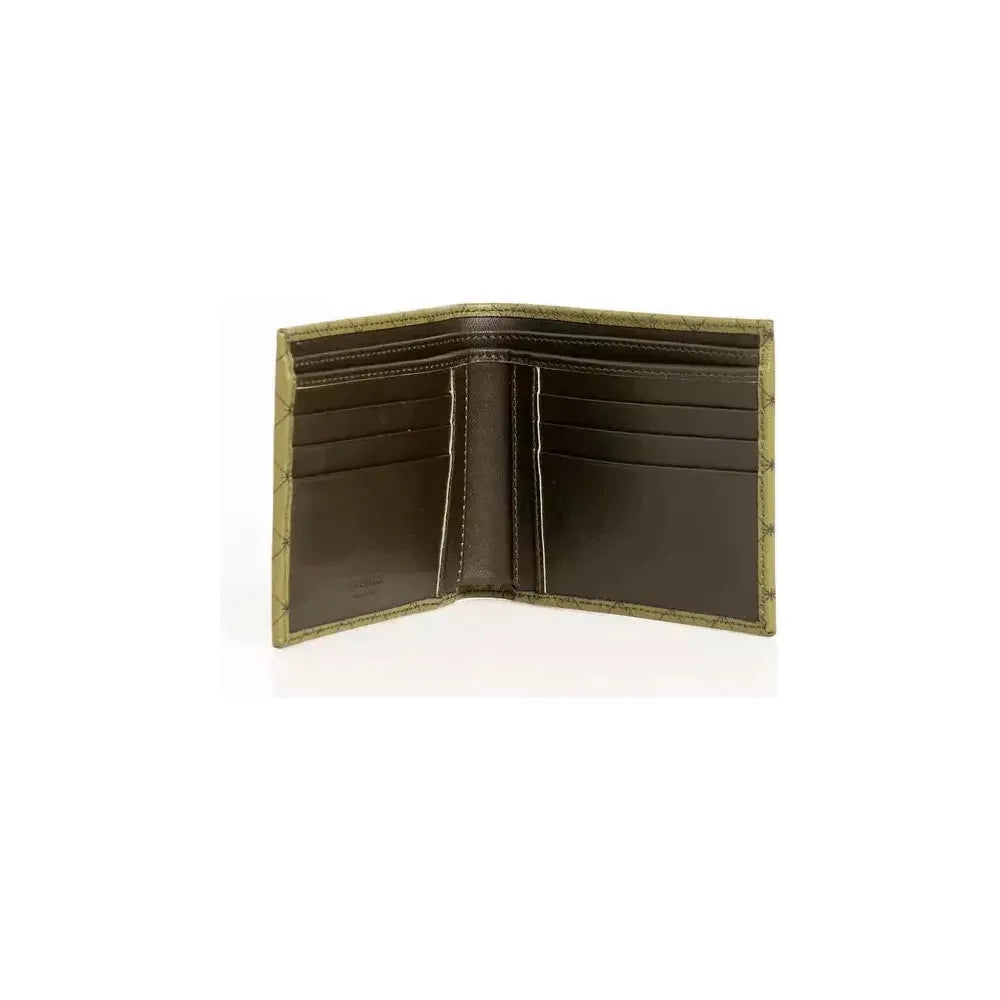 Trussardi Green Leather Men Wallet TR-21575