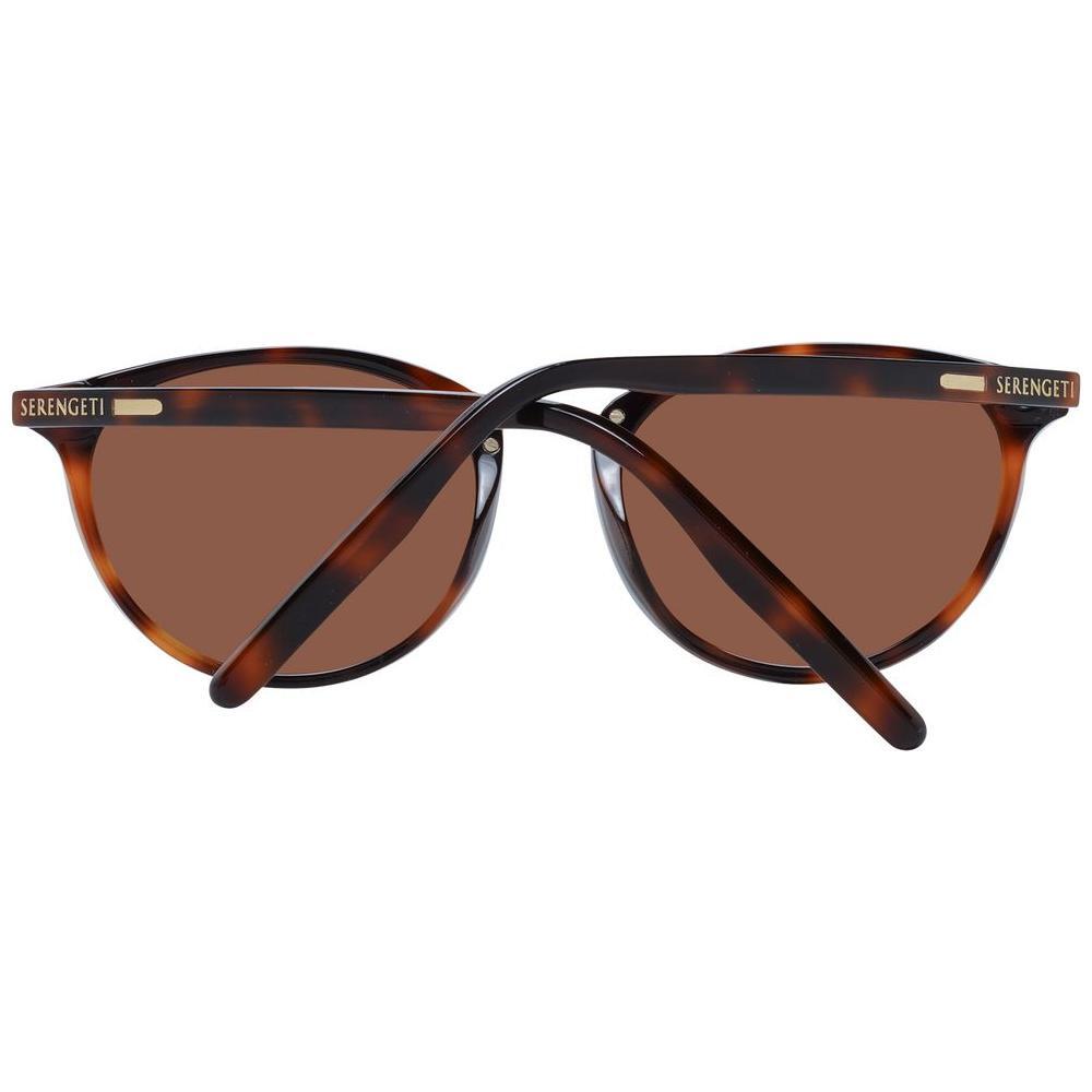 Serengeti Brown Acetate & Metal Sunglasses
