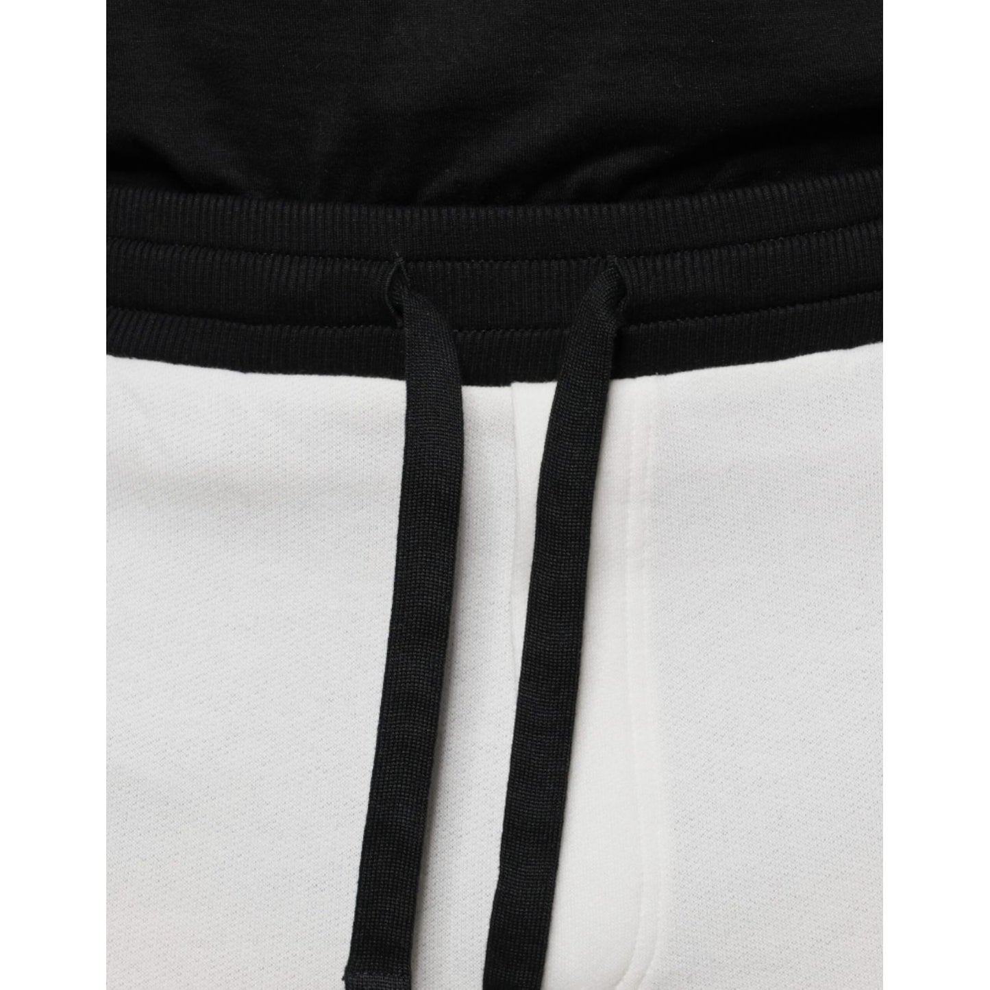 Dolce & Gabbana White Cotton Slim Men Jogger Sweatpants Pants
