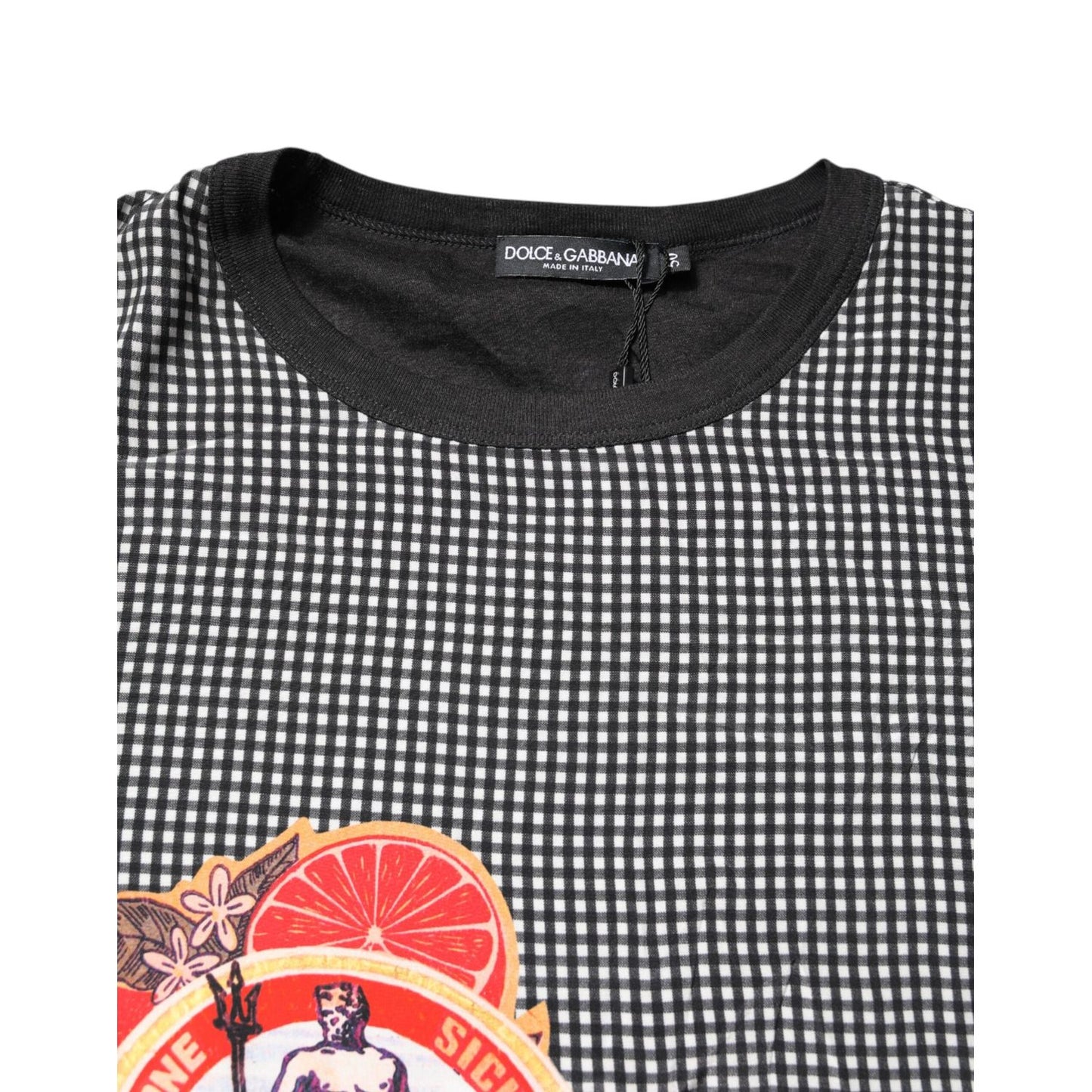 Dolce & Gabbana Black Graphic Print Short Sleeve T-shirt TSH87744-48