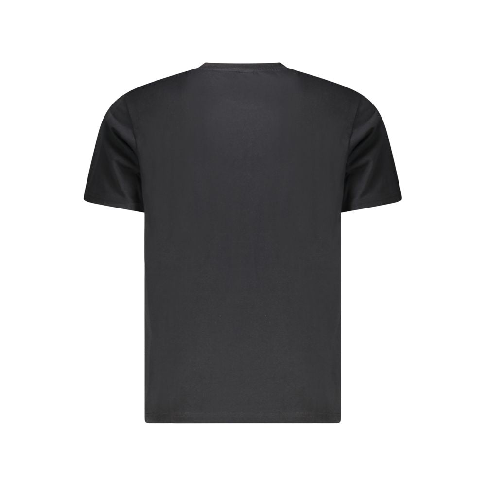 North Sails Black Cotton Men T-Shirt back view showing classic design and soft cotton fabric.