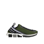 Dolce & Gabbana Green Black Slip On Sorrento Sneakers Shoes MV7300-39.5
