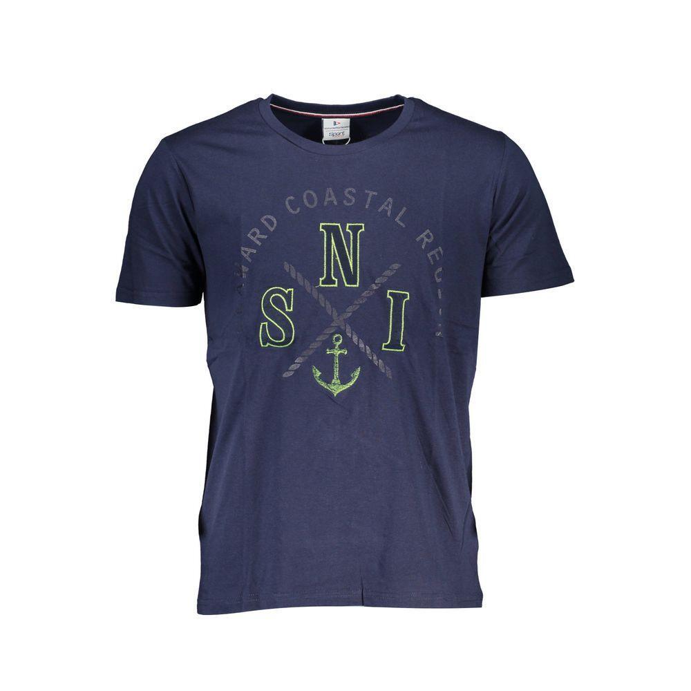 Scuola Nautica Blue Cotton T-Shirt SC-22688-XL