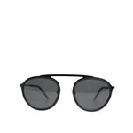 Dolce & Gabbana Matte Black DG2276 Metal Rim Round Shades Sunglasses