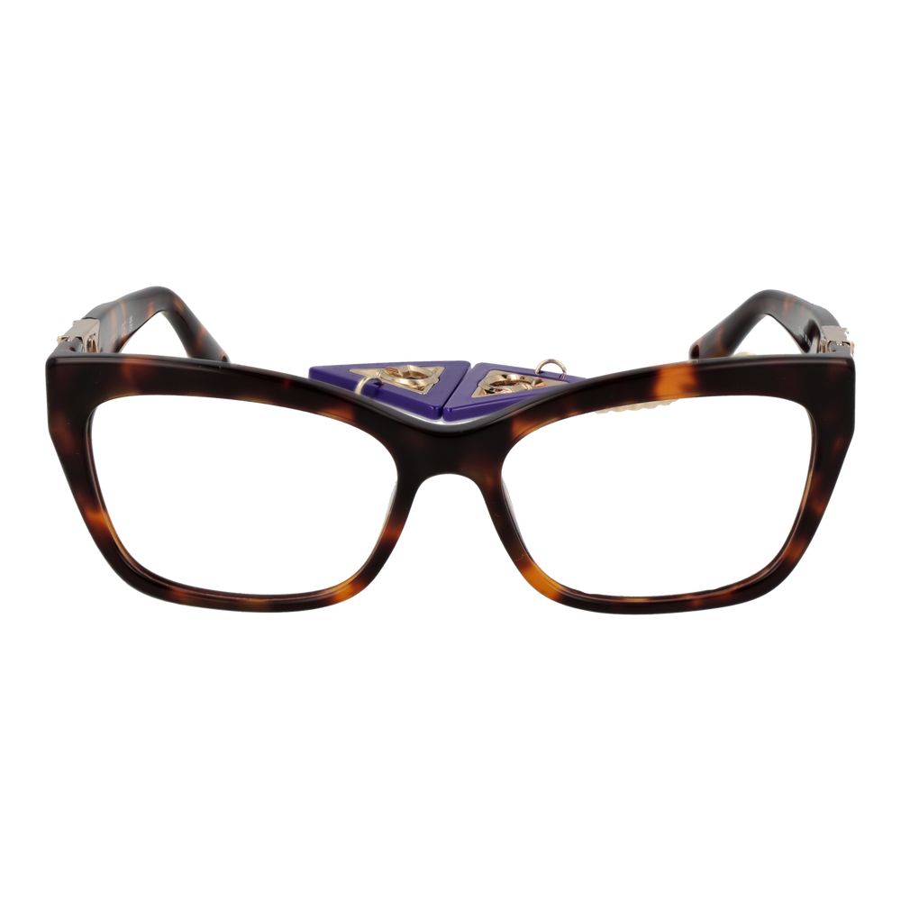 Guess Brown Acetate Glasses (Frames), women's full-rim cat eye design, brown color, acetate material, demo lenses, spring hinge.