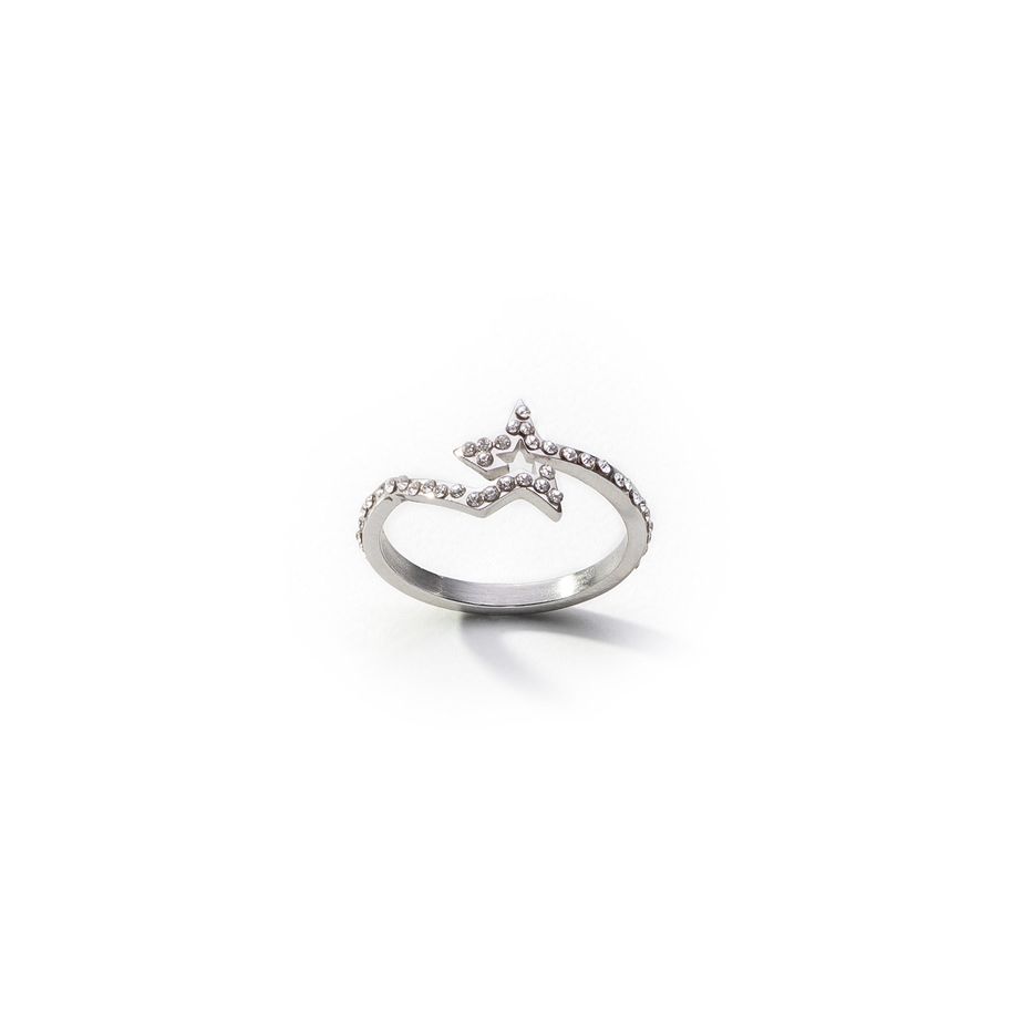 AN JEWELS JEWELRY Mod. ADC.R01SC-8 stylish ring with star detail on a white background