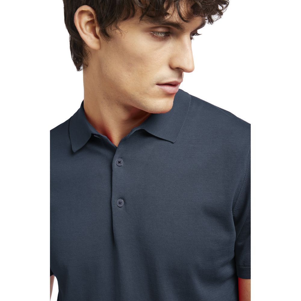 AT.P.CO Blue Cotton Polo Shirt