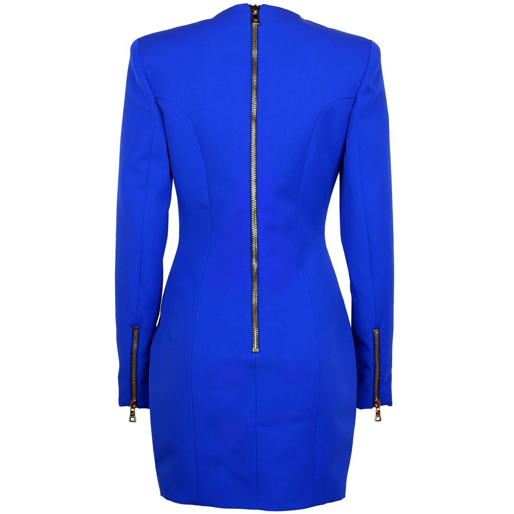 Balmain Blue Wool Dress