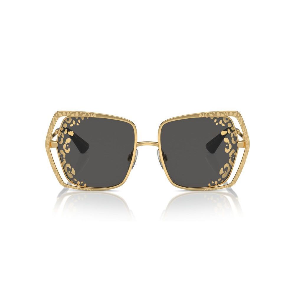 DOLCE & GABBANA MOD. DG 2306 sunglasses for ladies, gold frame, stylish SS material, front view