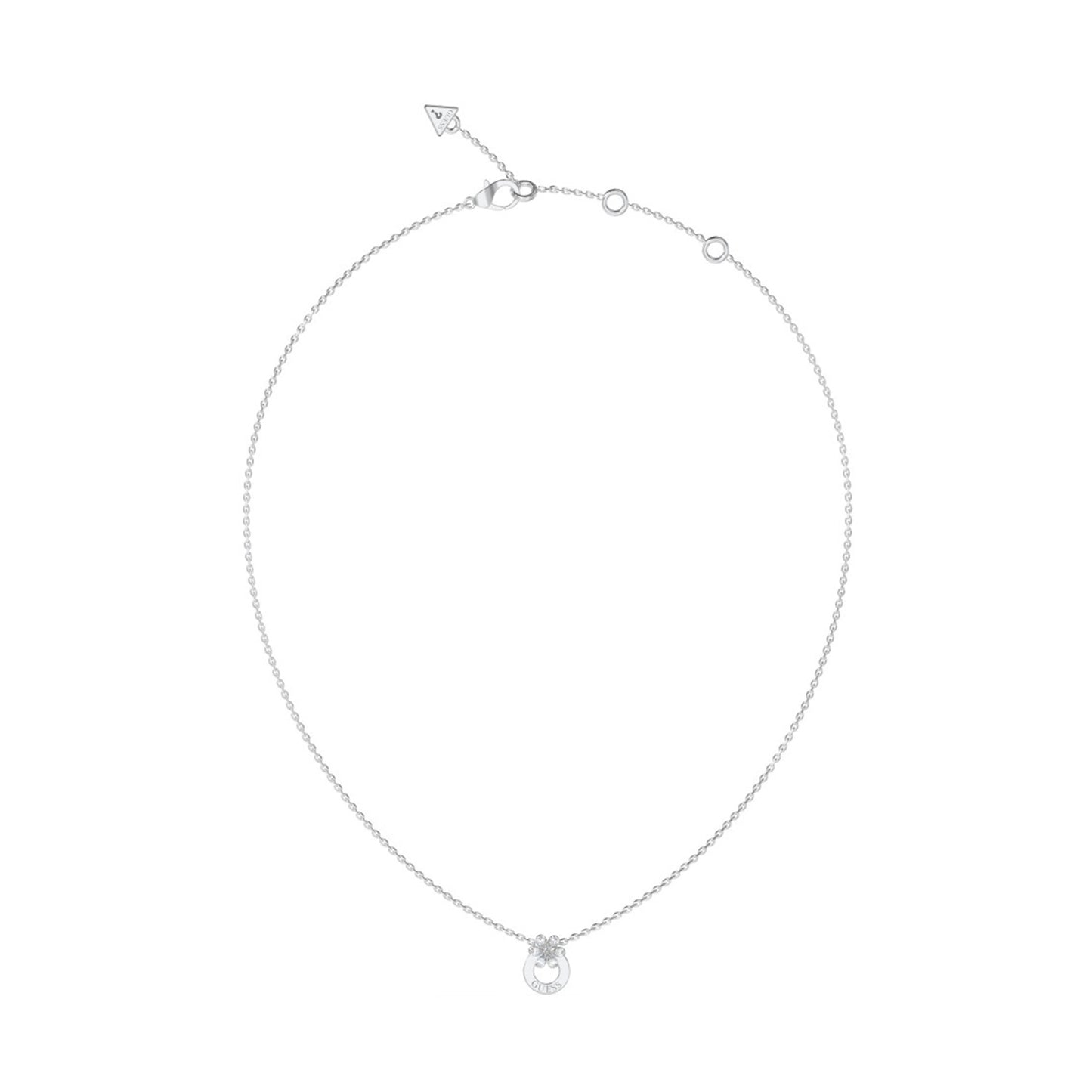 GUESS JEWELS JEWELRY Mod. JUBN05107JWRHT-U silver necklace with circular pendant
