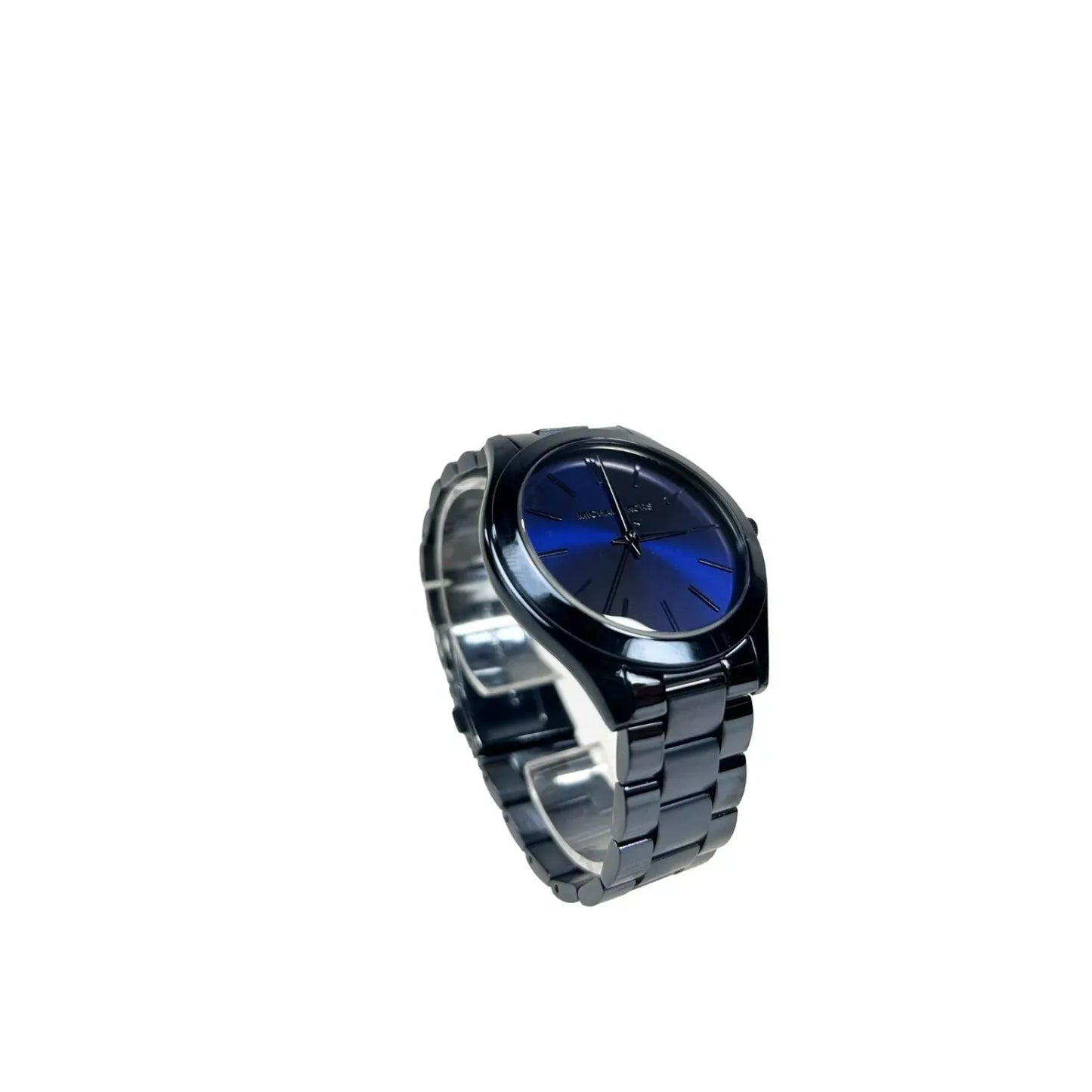 Michael Kors Slim Runway Stainless Steel Watch MK3419 Blue NO BOX with minimalist design and water resistance features