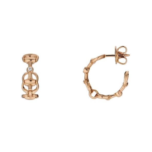 ORECCHINI GUCCI MOD. YBD837586001 luxury earrings in gold with intricate design and diamond detail, perfect for elegant styling.