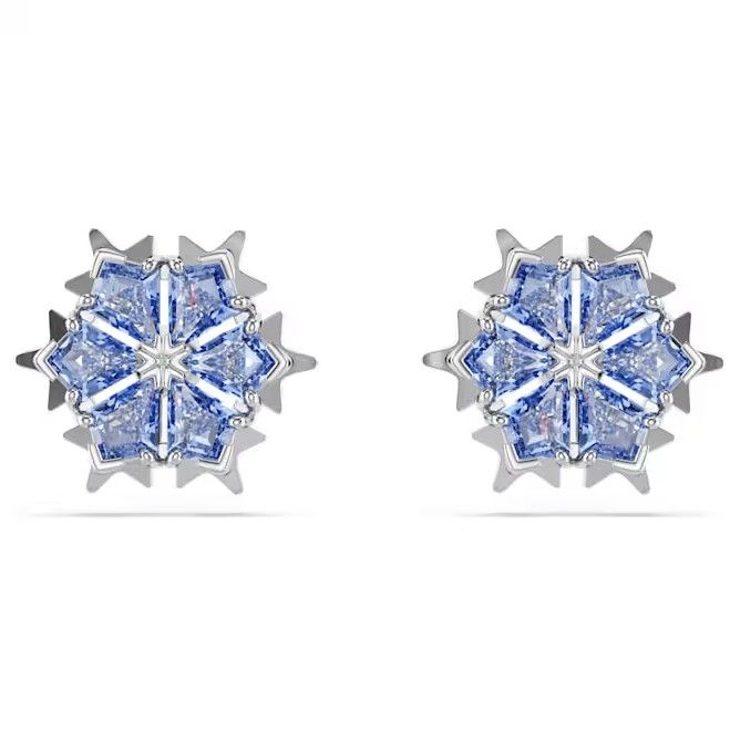 SWAROVSKI JEWELS JEWELRY Mod. 5734242 silver and blue star-shaped earrings