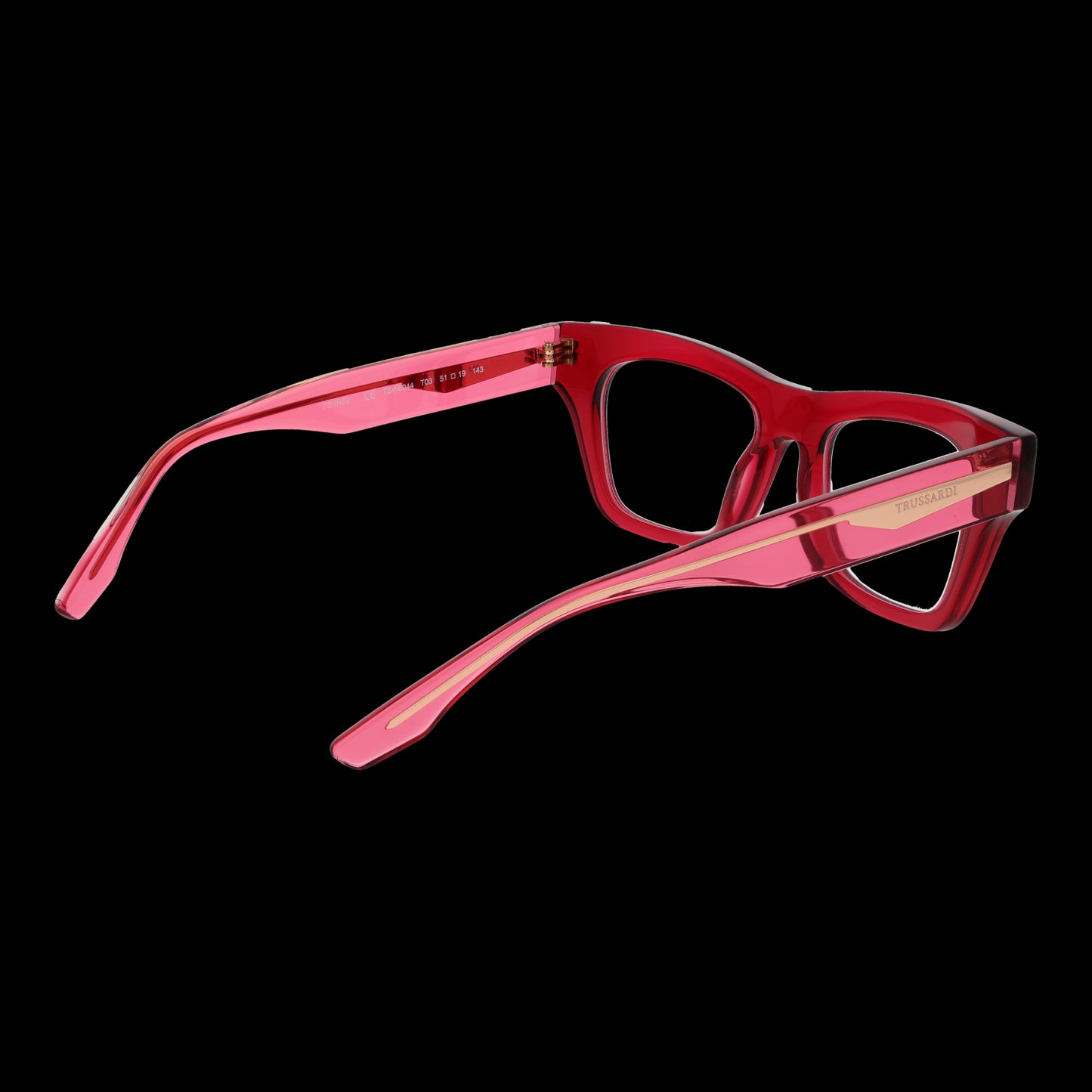 TRUSSARDI MOD. TSW6044 51T03 Lady's glasses in red frame, stylish eyewear for women