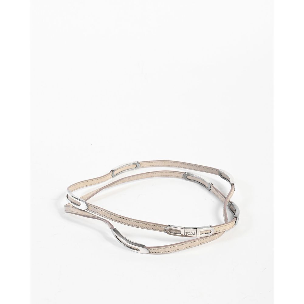 Tod's Beige Leather Bracelet