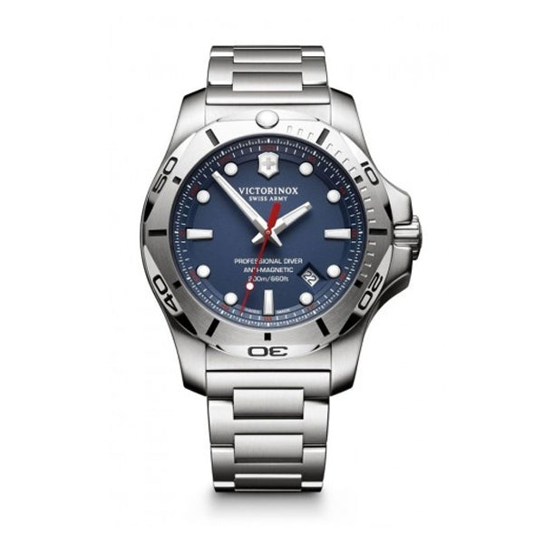 VICTORINOX WATCHES Mod. V241782 with a blue dial and a stainless steel bracelet, showcasing elegance and precision.