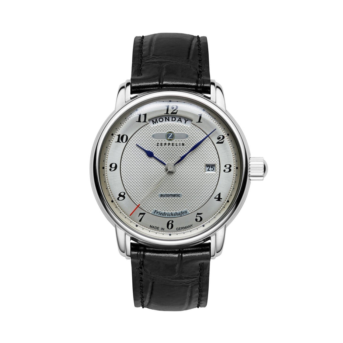 ZEPPELIN WATCHES Mod. 8562-4 with black leather strap on white background