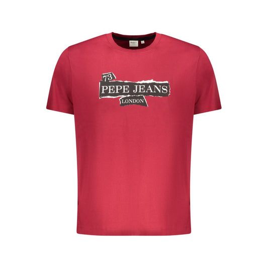 Pepe Jeans Red Cotton Men T-Shirt 1728,67403481248,Clothing,L,M,Men,New with tags,Pepe Jeans,Red,S,T-Shirts - Clothing,XL,XXL