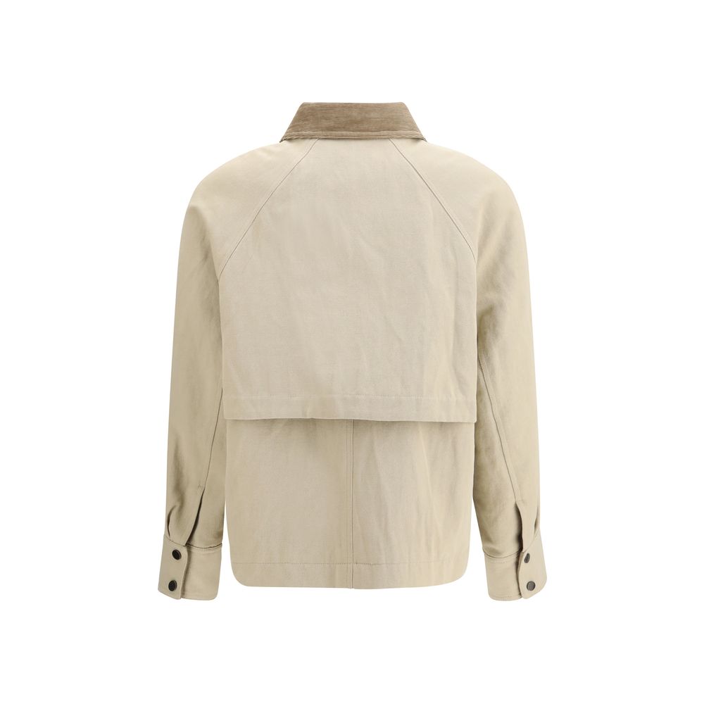 Brunello Cucinelli Beige Cotton Coat1728,72470364320,Beige,Brunello Cucinelli,Clothing,Coats - Jackets & Coats - Clothing,IT44 | L,Jackets & Coats - Clothing,New with tags,Women