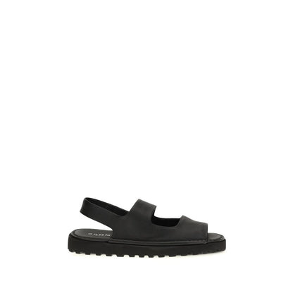 Marsell Black Calf Leather Bos Taurus Flat Sandals 1728,72470364320,Black,EU39/US6,EU40/US7,EU42/US9,EU43/US10,EU44/US11,EU45/US12,Flat - Sandals - Shoes,Marsell,Men,New with tags,Sandals - Shoes,Shoes