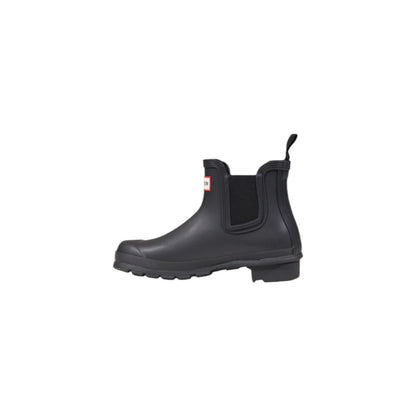 Hunter Black Recycled Polyester Ankle Boots