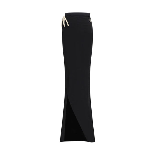 Moncler x Rick Owens Black Cotton Long Skirt1728,72470364320,Black,Clothing,Long - Skirts - Clothing,M,Moncler x Rick Owens,New with tags,S,Skirts - Clothing,Women
