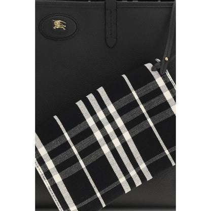 Burberry Black Calf Leather Bos Taurus Shoulder Bag