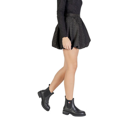 Jacqueline De Yong Black Polyester Mini Skirt