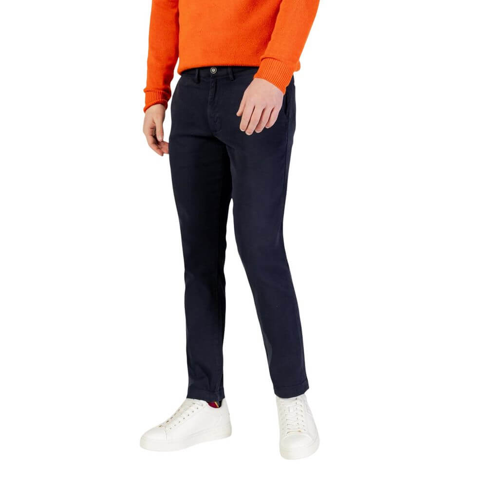 Borghese Blue Cotton Skinny Pants
