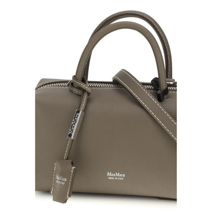 Max Mara Gray Calf Leather Bos Taurus Handbag 1728,72470364320,Bags,Gray,Handbags - Bags,Max Mara,New with tags,Women