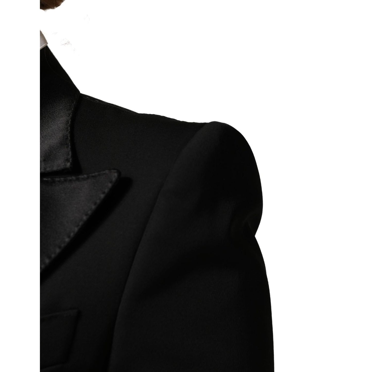 Dolce & Gabbana Black Wool Single Breasted Blazer Jacket