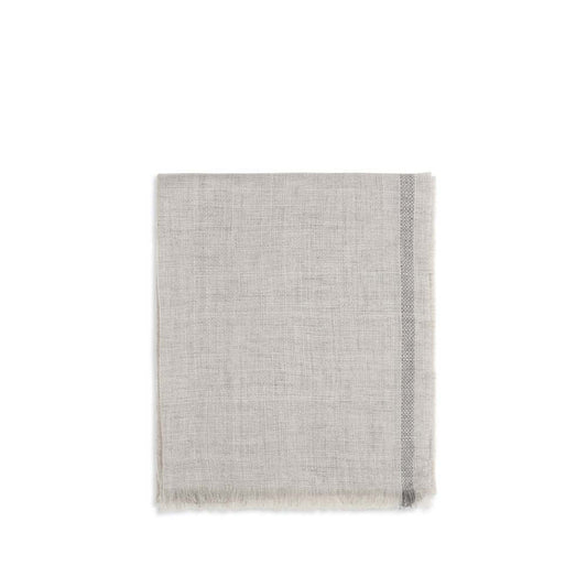 Brunello Cucinelli Gray Linen Scarf