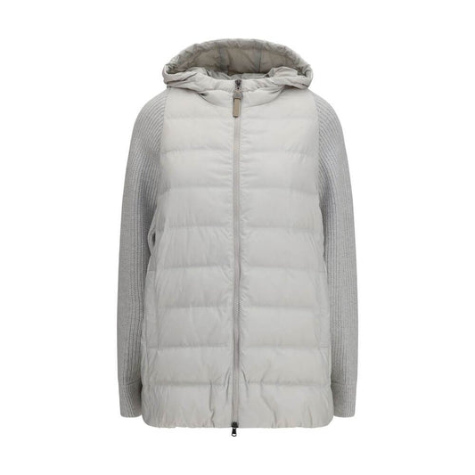 Brunello Cucinelli Gray Polyester Full-Length Jacket