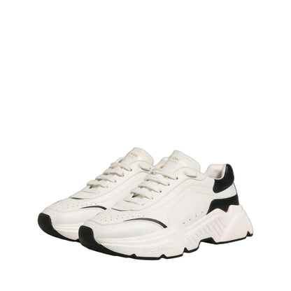 Dolce & Gabbana White Black Daymaster Low Top Sneakers Shoes