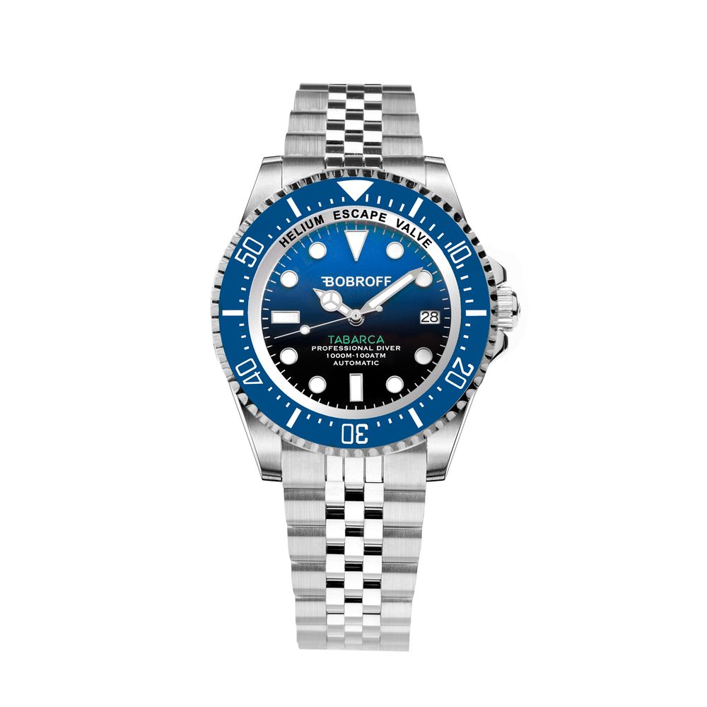 Bobroff Silver Stainless Steel Sport Watch