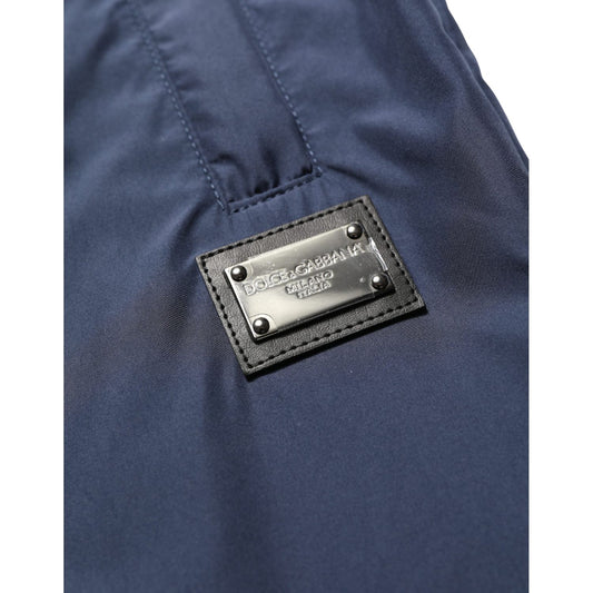 Dolce & Gabbana Dark Blue Polyester Jogger Sweatpants Pants