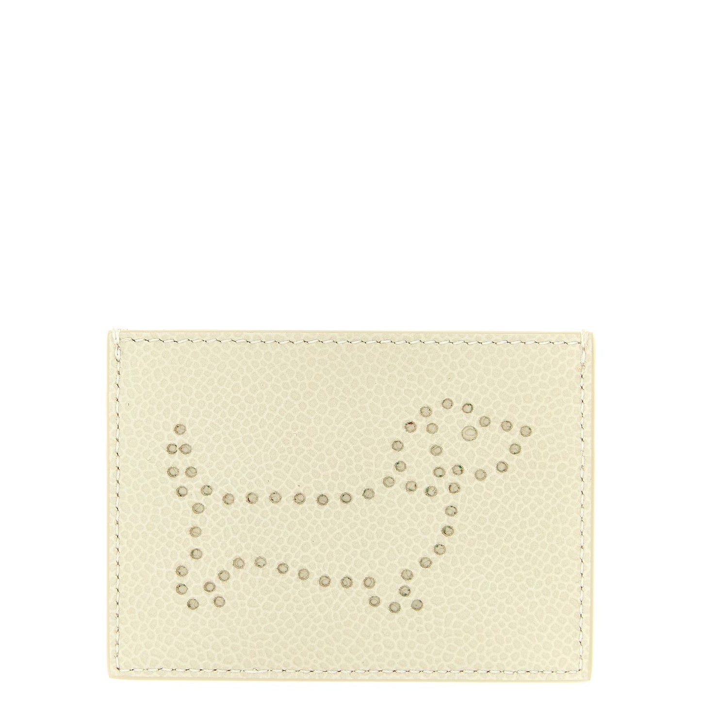 Thom Browne Beige Calfskin Cardholder