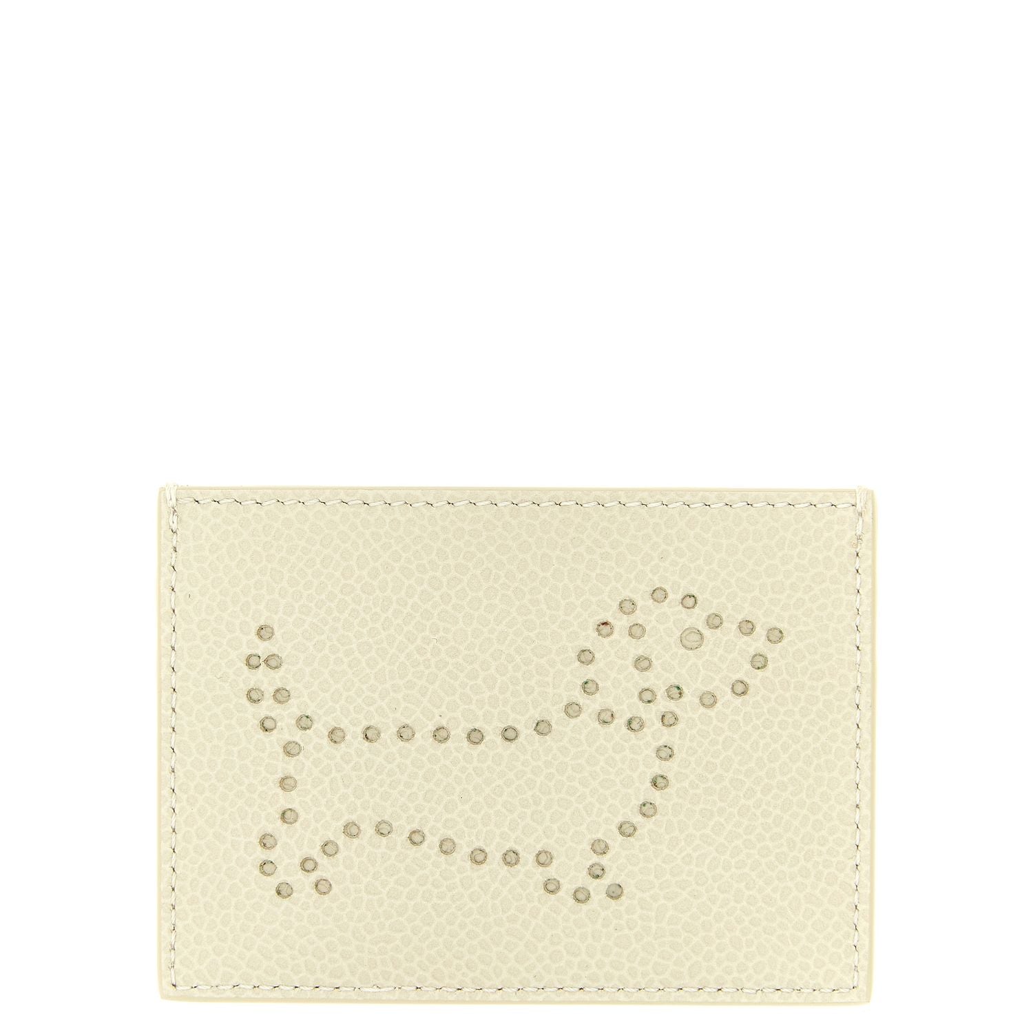 Thom Browne Beige Calfskin Cardholder