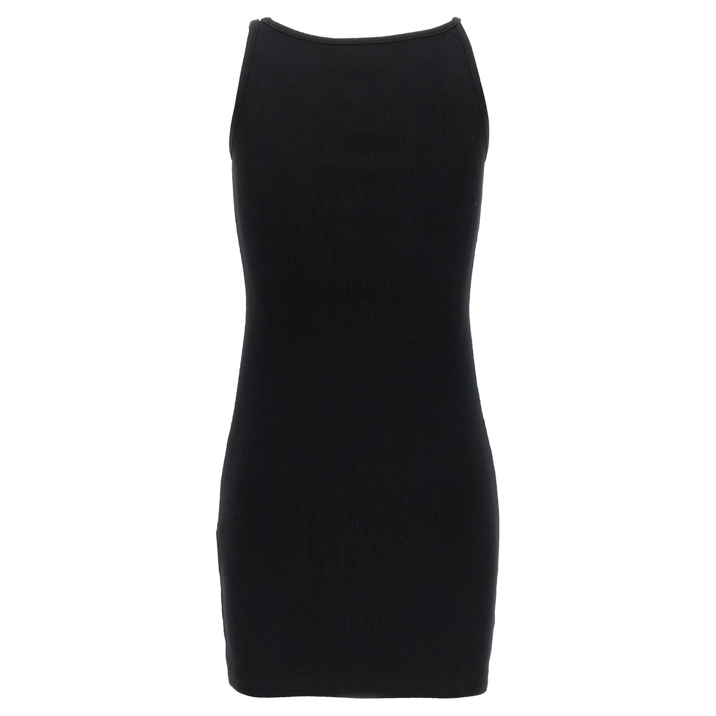 Off-White Black Cotton Short Dress