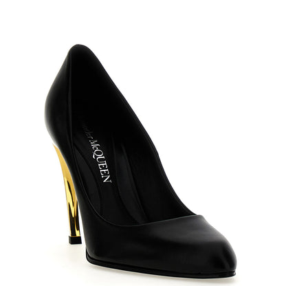 Alexander McQueen Black Lambskin High Heel Pumps