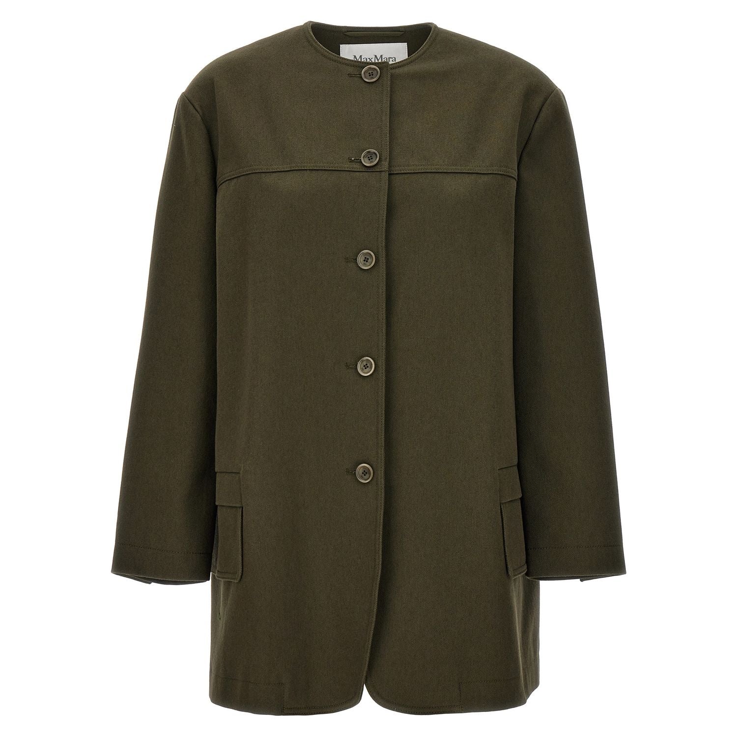 Max Mara Bicolor Cotton Full-Length Jacket