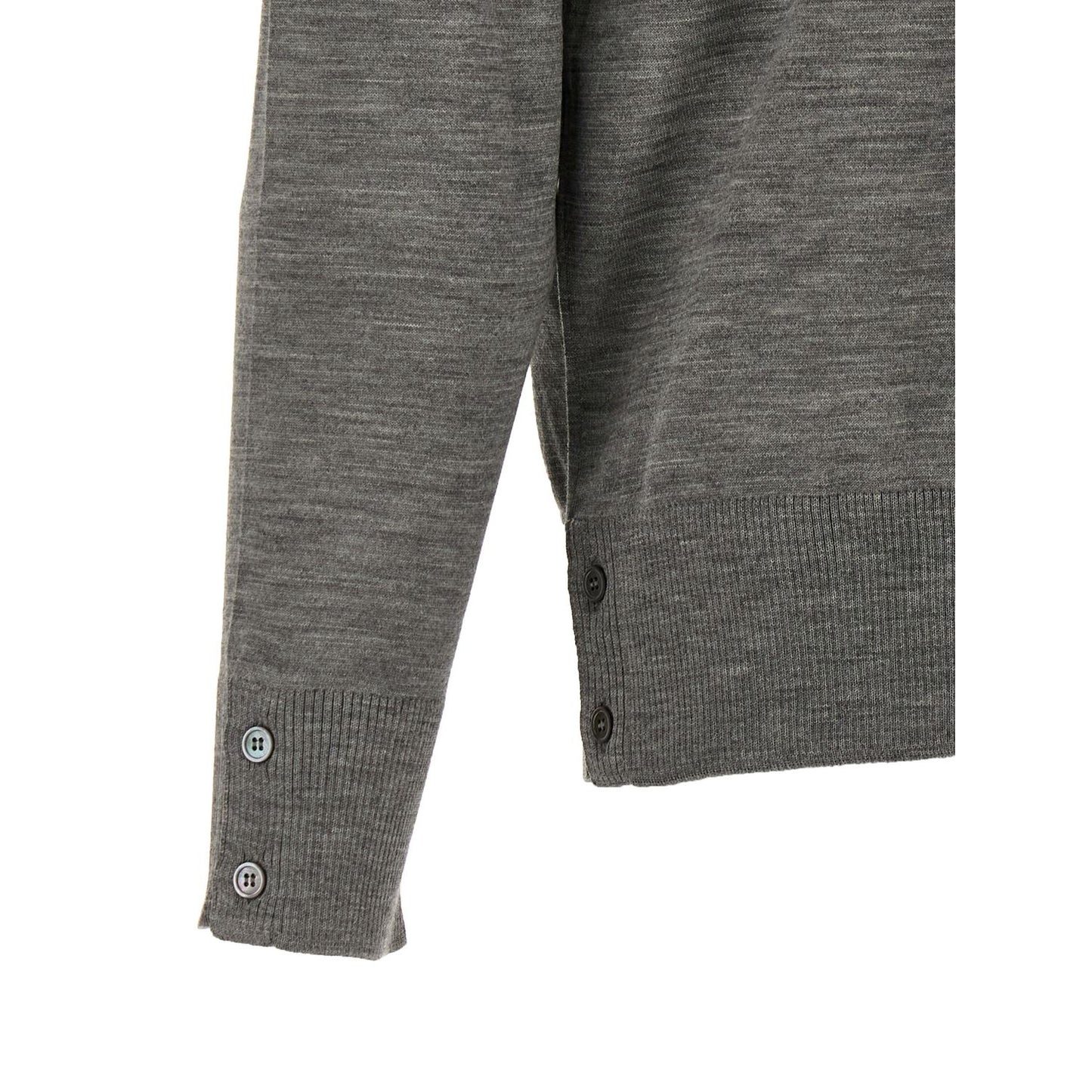 Thom Browne Gray Virgin Wool Cardigan