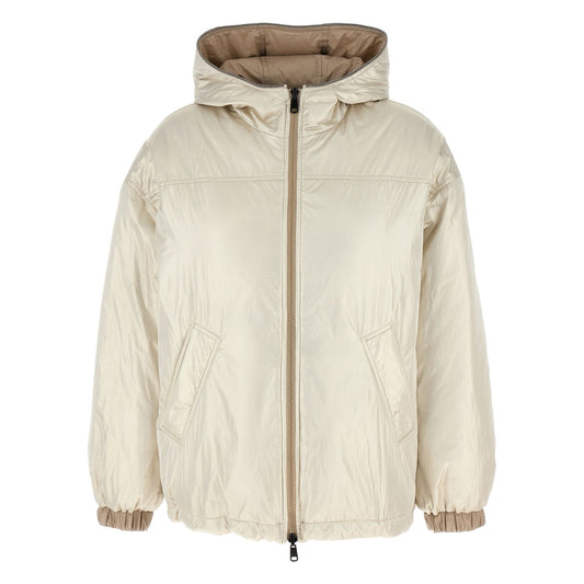 Brunello Cucinelli Beige Polyester Full-Length Jacket