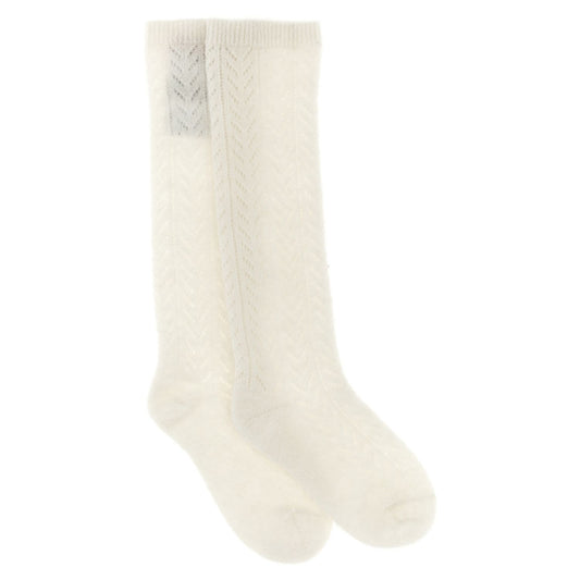 Valentino Garavani White Wool Socks