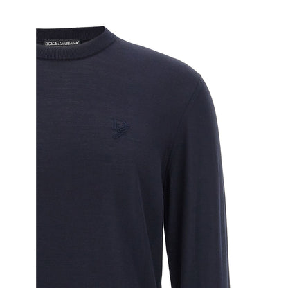 Dolce & Gabbana Blue Silk Cardigan