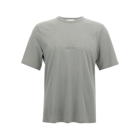 Saint Laurent Gray Cotton T-Shirt